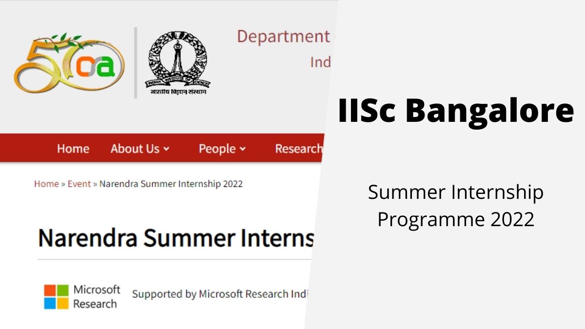 IISC Bangalore Summer Internship
