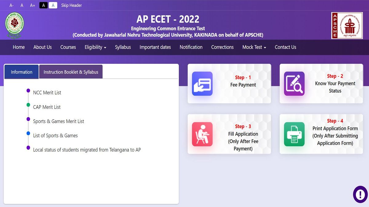 AP ECET Registration 2022