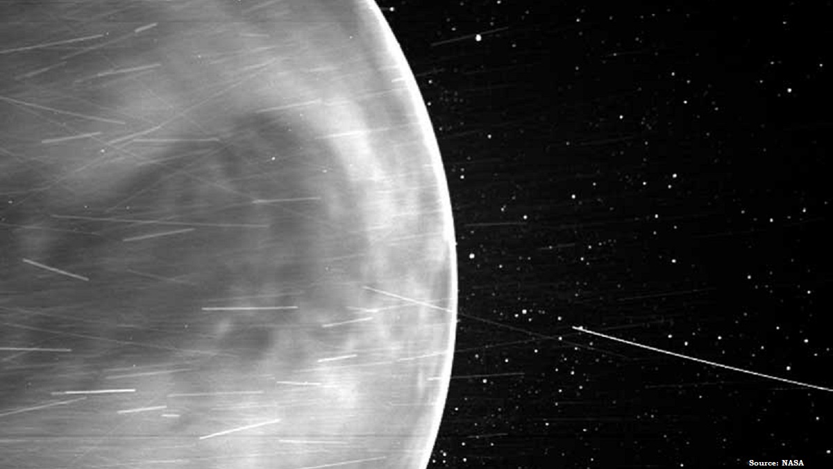 Image captured by NASA's Parker Solar Probe during its Venus flyby, Credit: NASA/APL/NRL