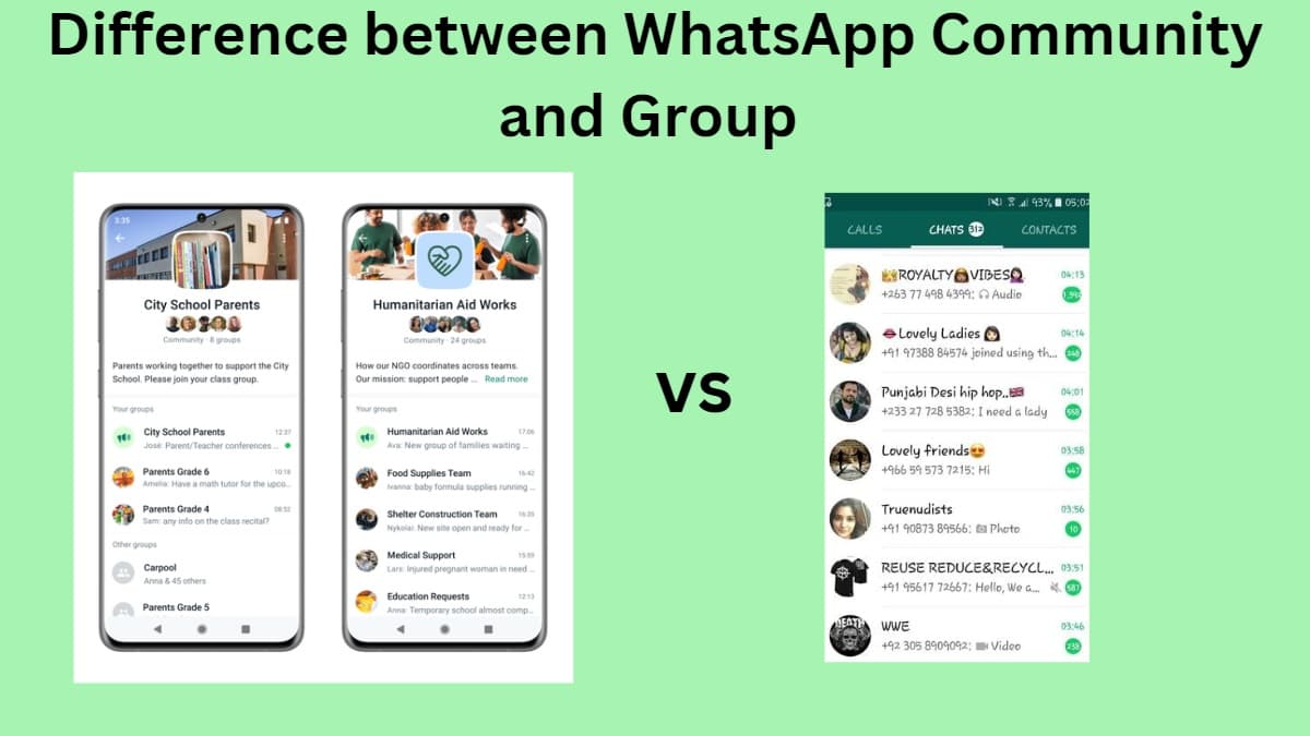 Difference between WhatsApp Community and WhatsApp Group