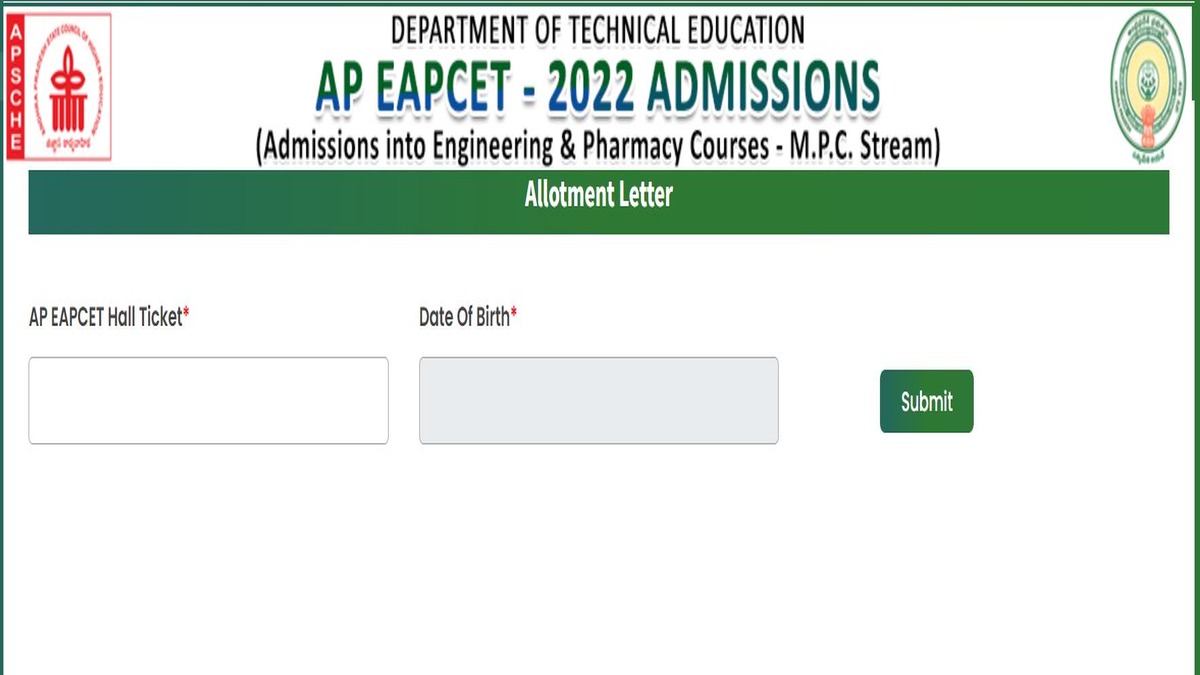 AP EAMCET Seat Allotment Result 2022 for Special Round OUT