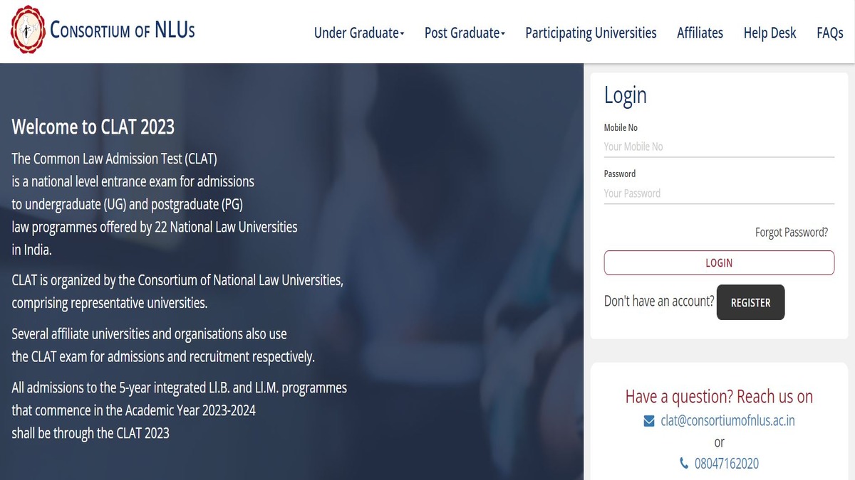 CLAT 2023 Registration To End Soon