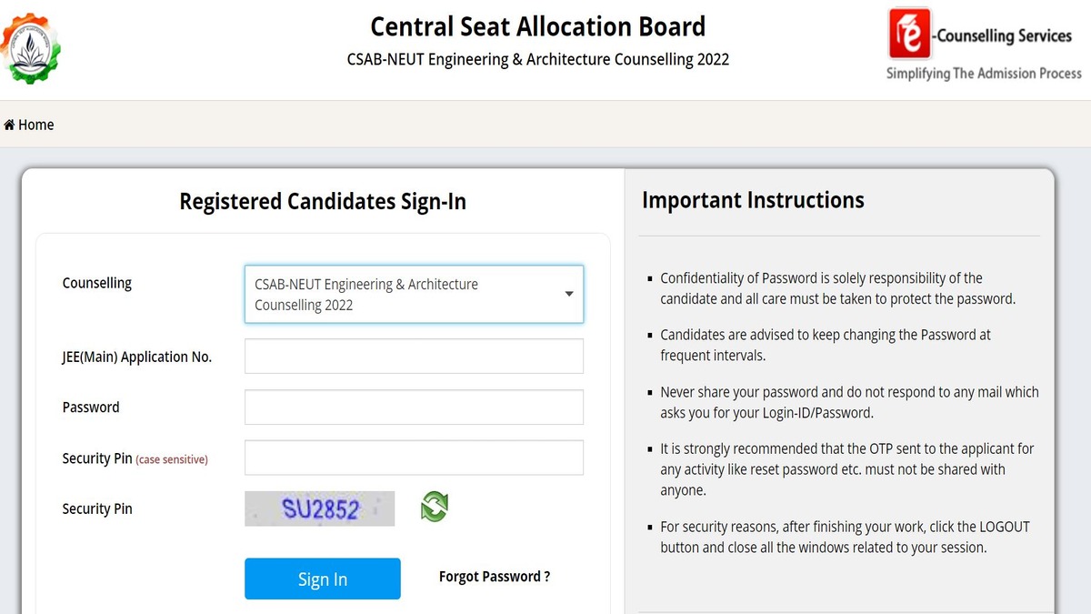 CSAB NEUT Seat Allotment Result 2022 Announced