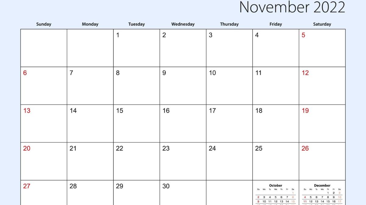 Important Days and Dates in November 2022