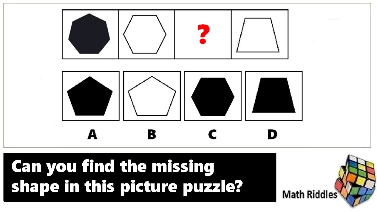 Math Riddles IQ Test: Find the Missing Shape in these Picture Puzzles Part 4