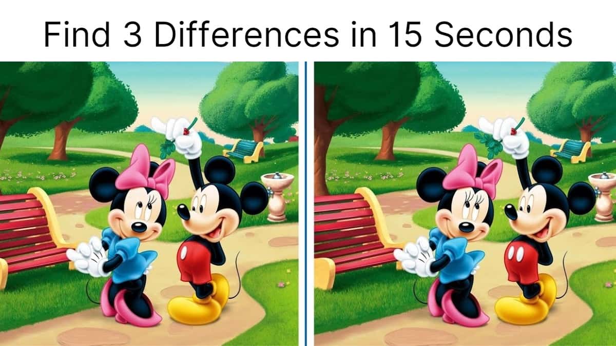 Spot The Difference: Can you find three differences in 15 seconds?