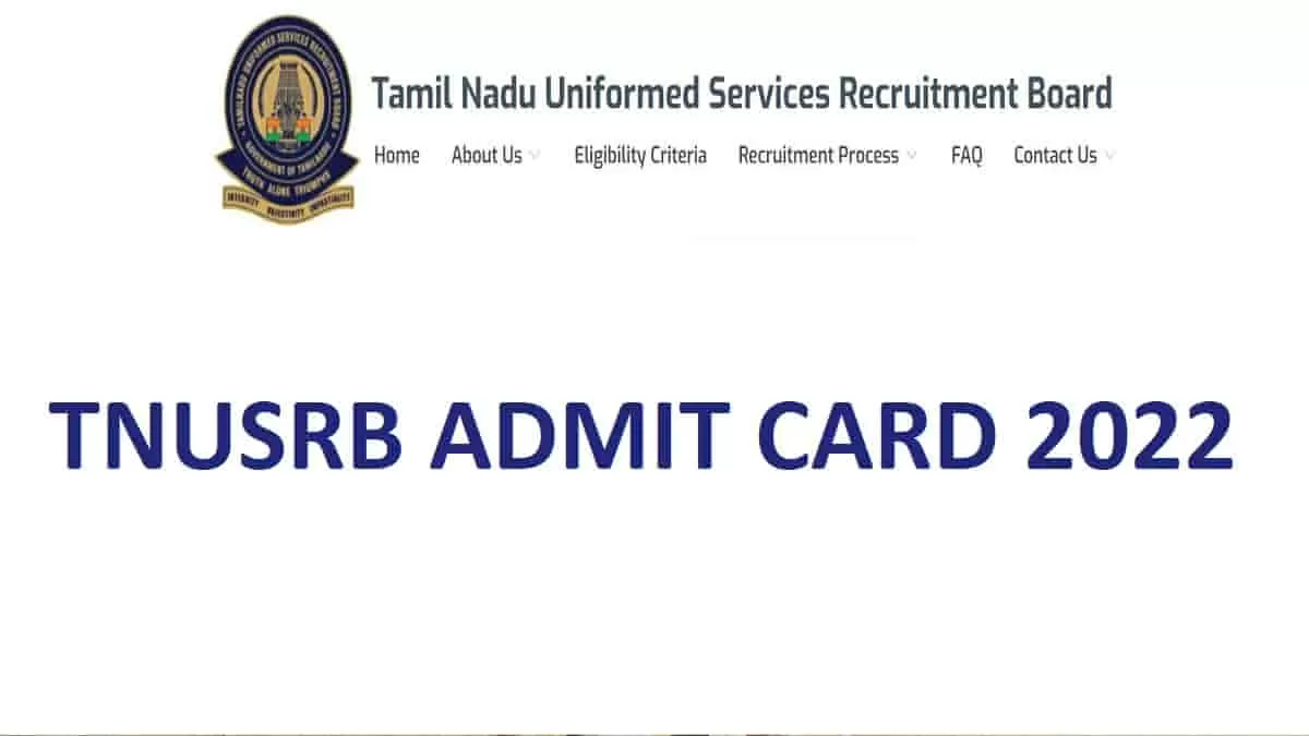 TNURSB Admit Card 2022