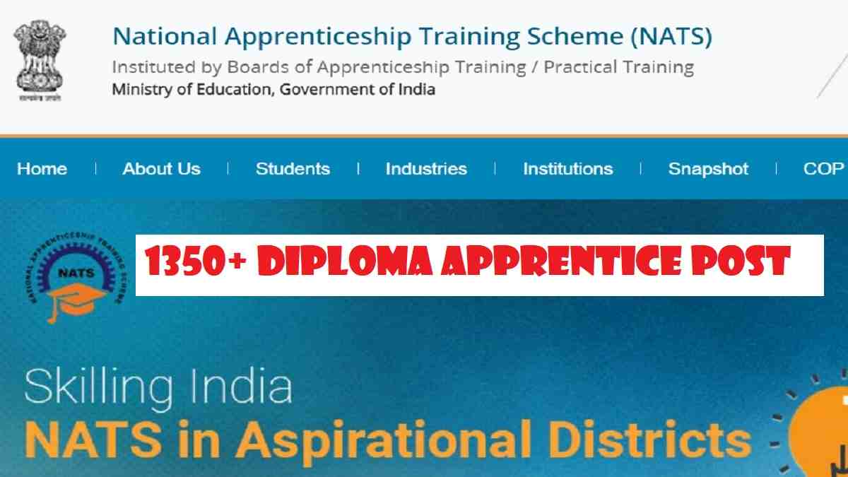 Diploma Apprentice Recruitment 2022: Apply Online For 1350+ Vacancies, Check Eligibility And How To Apply