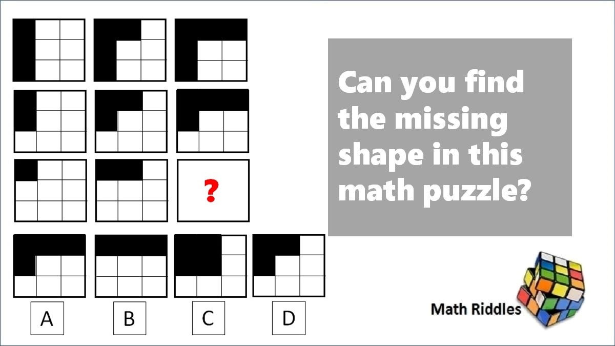 Math Riddles Solve Difficult Missing Shapes Puzzles