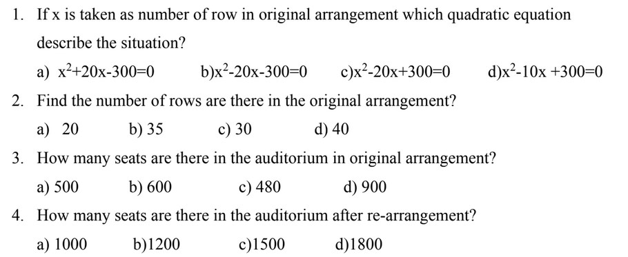 CBSE Class 10 Maths Chapter 4 Important Questions with Solutions: Quadratic Equations