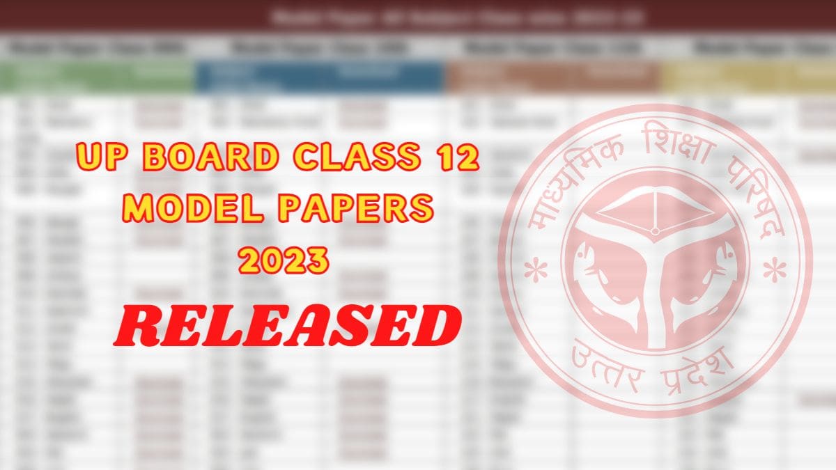 UP Board 2023 Class 12th Sample Papers RELEASED: Download here
