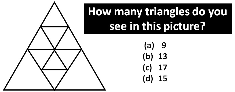 Math Riddles How Many Triangles Do You See In This Picture 