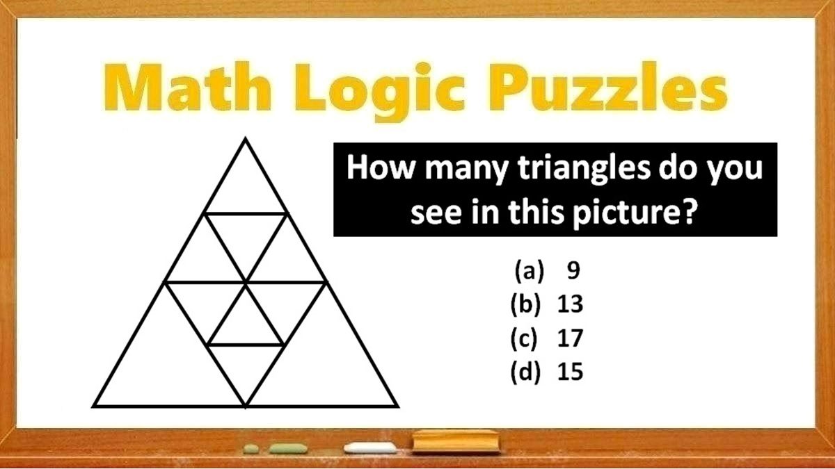 Math Riddles: How Many Triangles Do You See In This Picture?