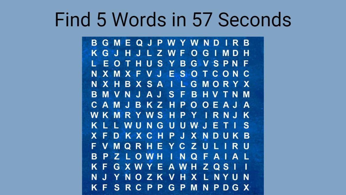 Find 5 Words in 57 Seconds