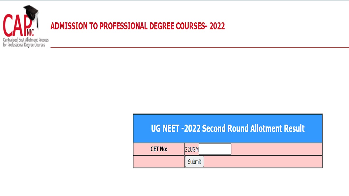 Karnataka UGNEET 2022 Round 2 Counselling