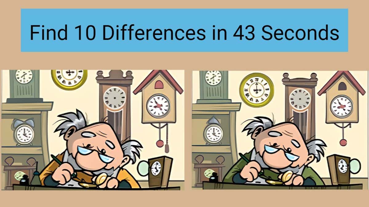 Spot The Difference: Can you spot 10 differences in 43 seconds?