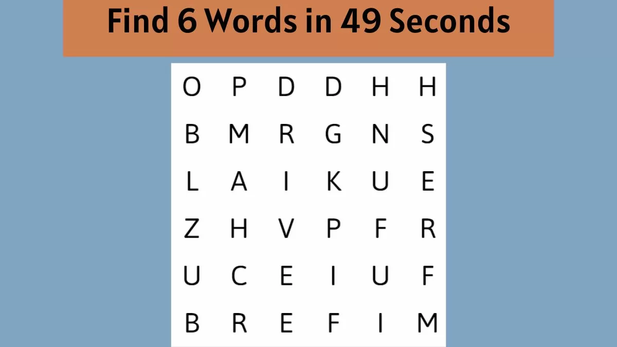 Word Search Puzzle Can You Find Words In The Image Within Seconds