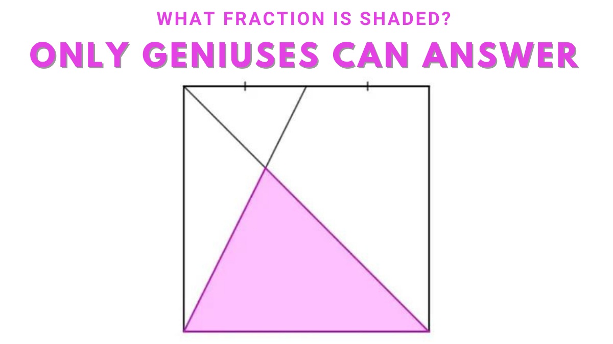Math Riddle IQ Test: What Fraction Is Shaded? 99% Have Failed.