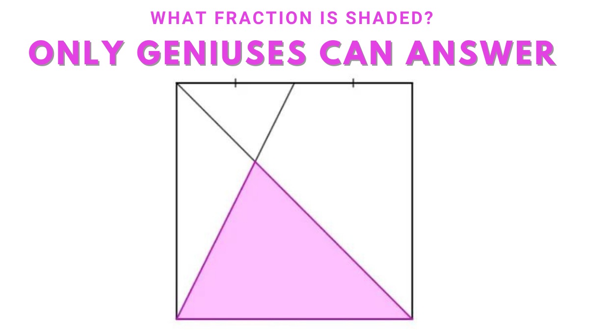 Math Riddle IQ Test What Fraction Is Shaded Have Failed