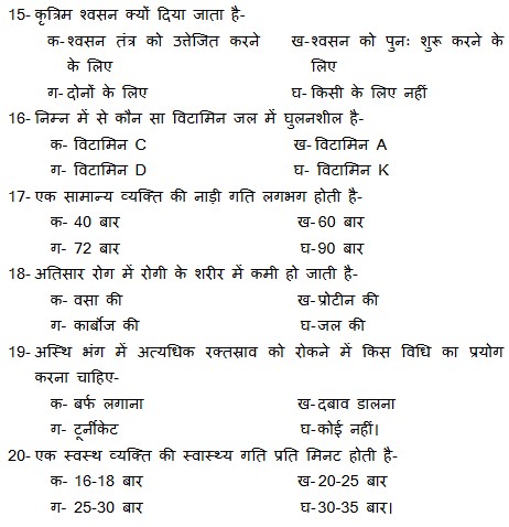 UP Board Class 10 Home Science Model 2023 Paper