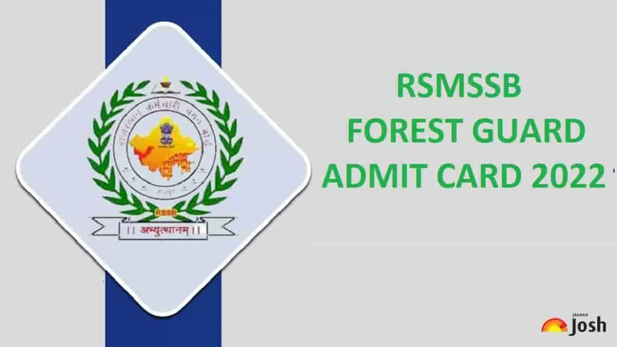 RSMSSB Forest Guard Admit Card 2022