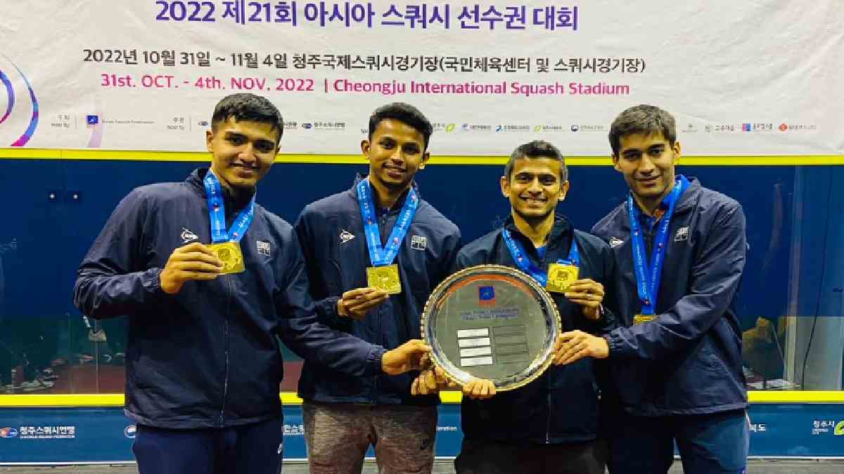 Squash Indian men’s team win their first ever gold medal at Asian Test