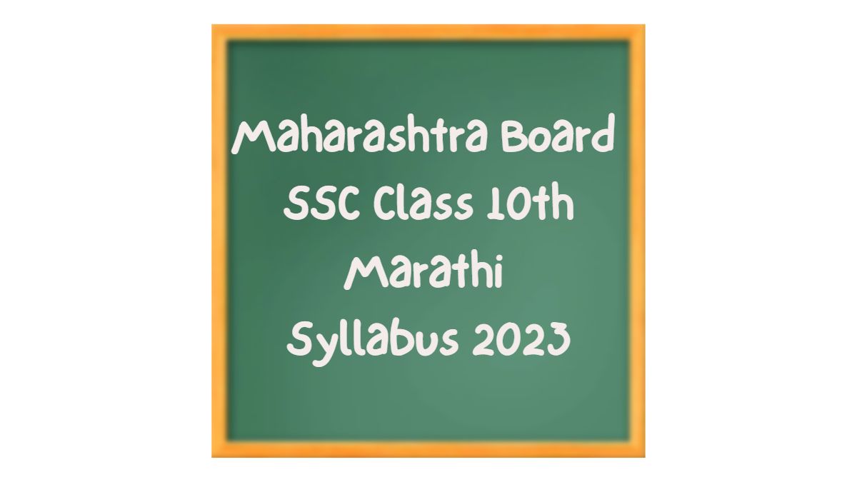 Maharashtra Board SSC Marathi Class 10 Syllabus PDF 