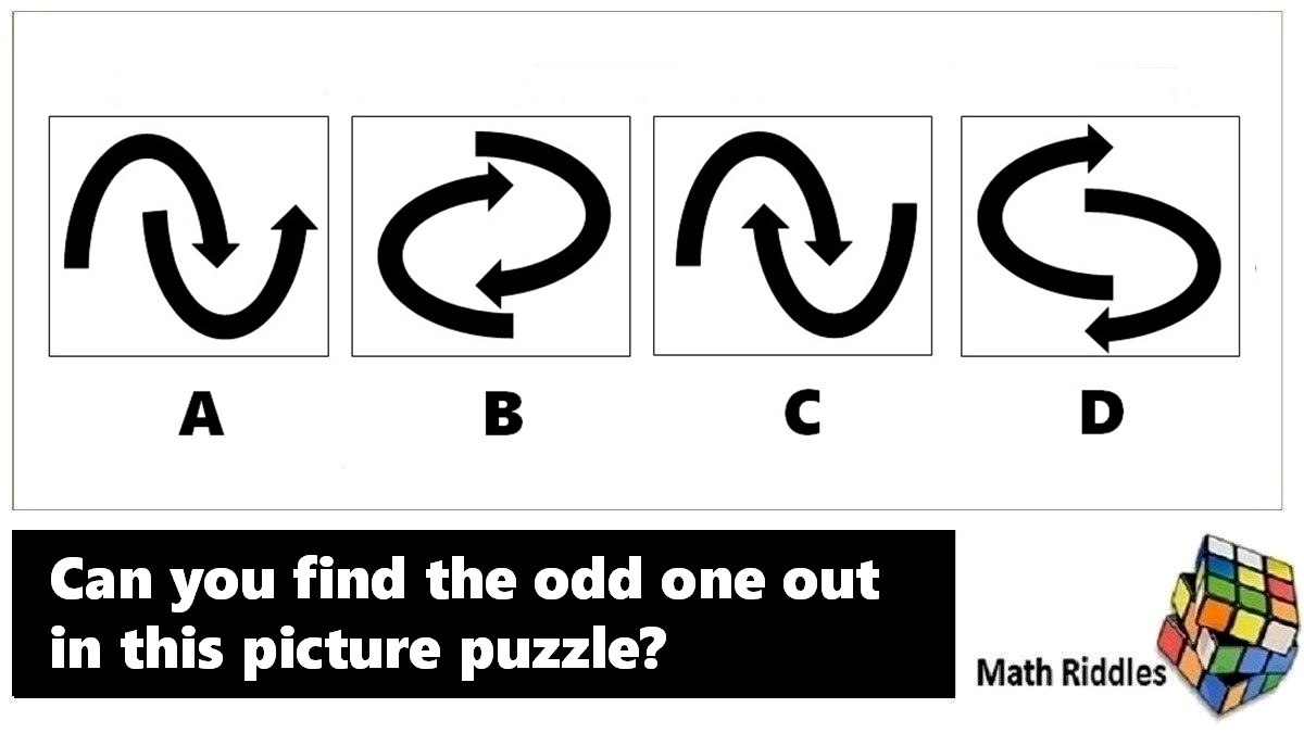 Math Riddles IQ Test: Find the Odd One Out Picture Puzzle