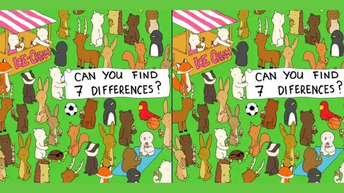 Brain Teaser Find 7 Differences
