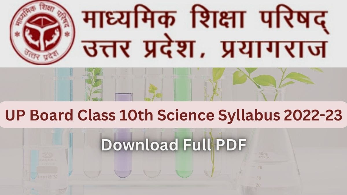 UP Board Class 10th Science Syllabus 2022 23 Download UP Board Class 