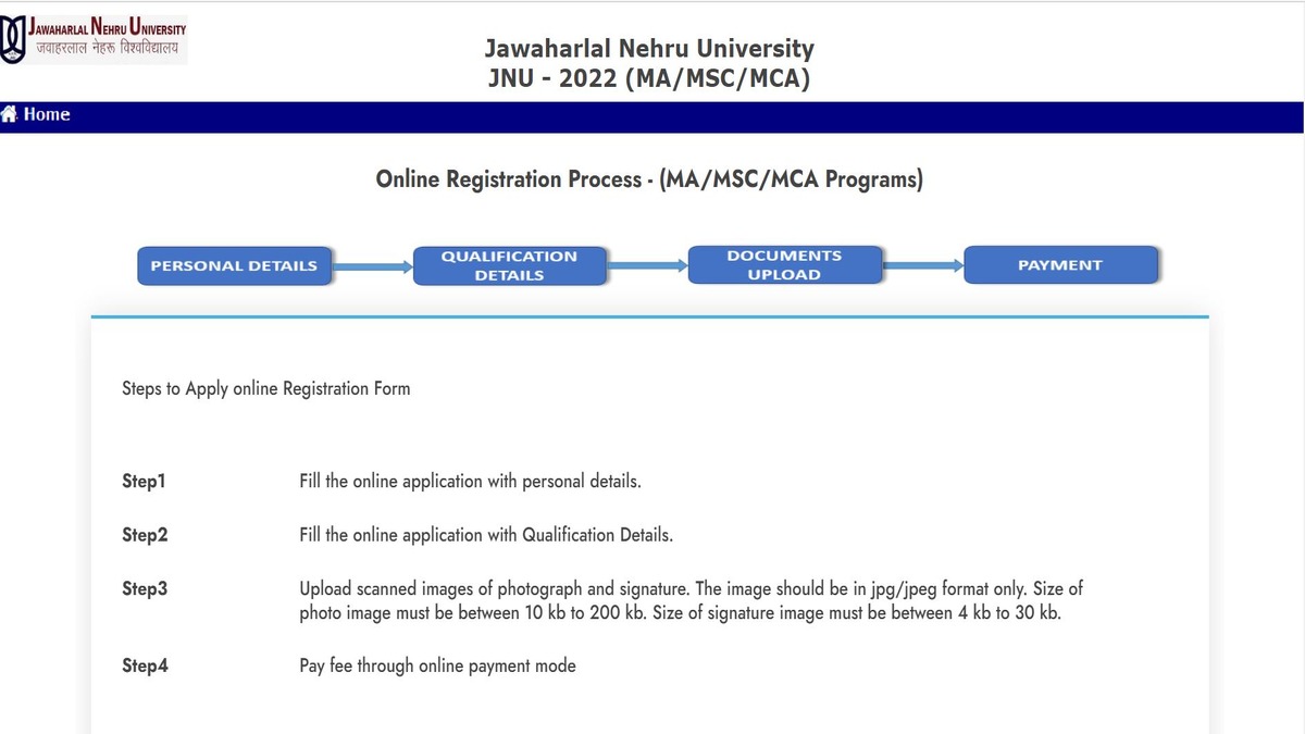 Jnu Pg Admission 2022 Registration For Ma Msc Mca Courses Through Cuet Begins At Jnuee Jnu Ac