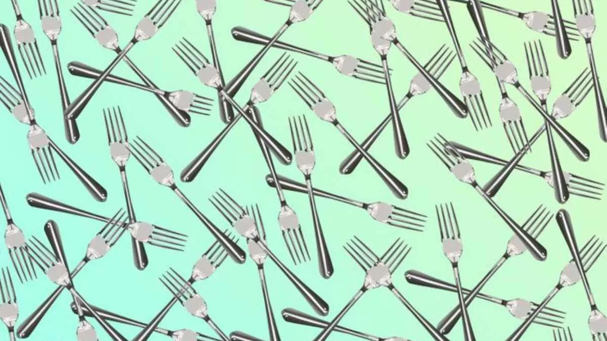 Spot the odd fork in the cutlery