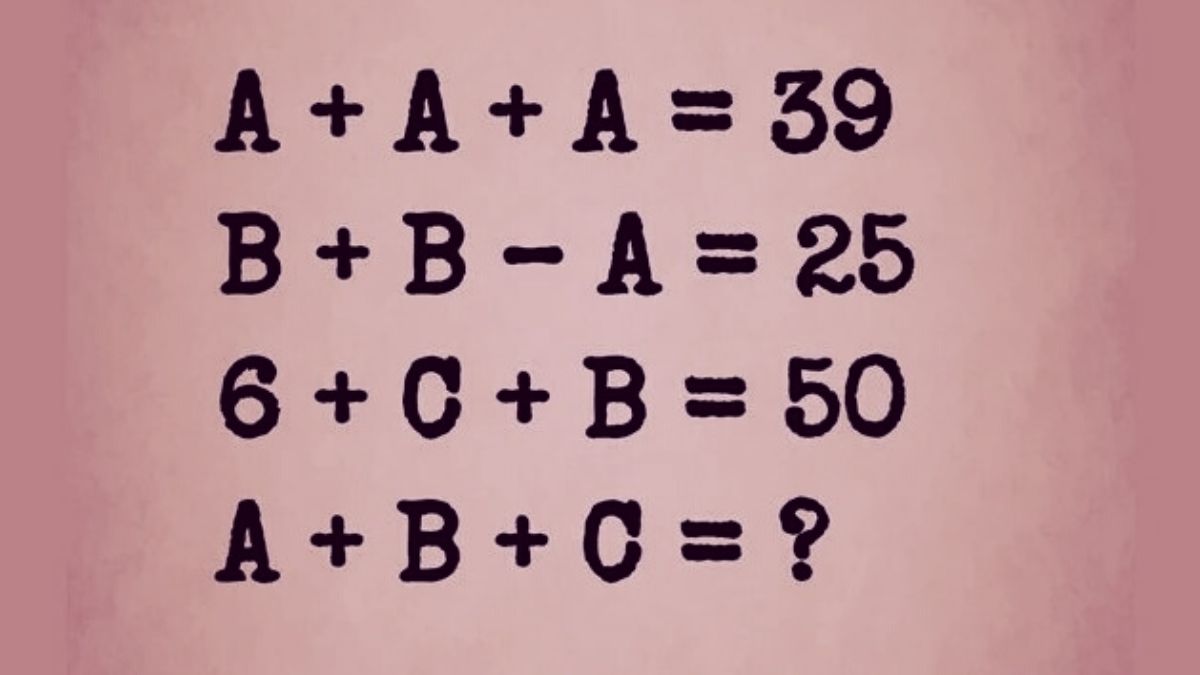 Math Riddles - Find the value of A+B+C