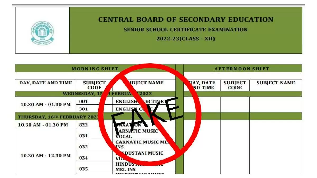 CBSE Class 12 Datesheet NOT Released, Fake Board Exam Schedule Goes ...