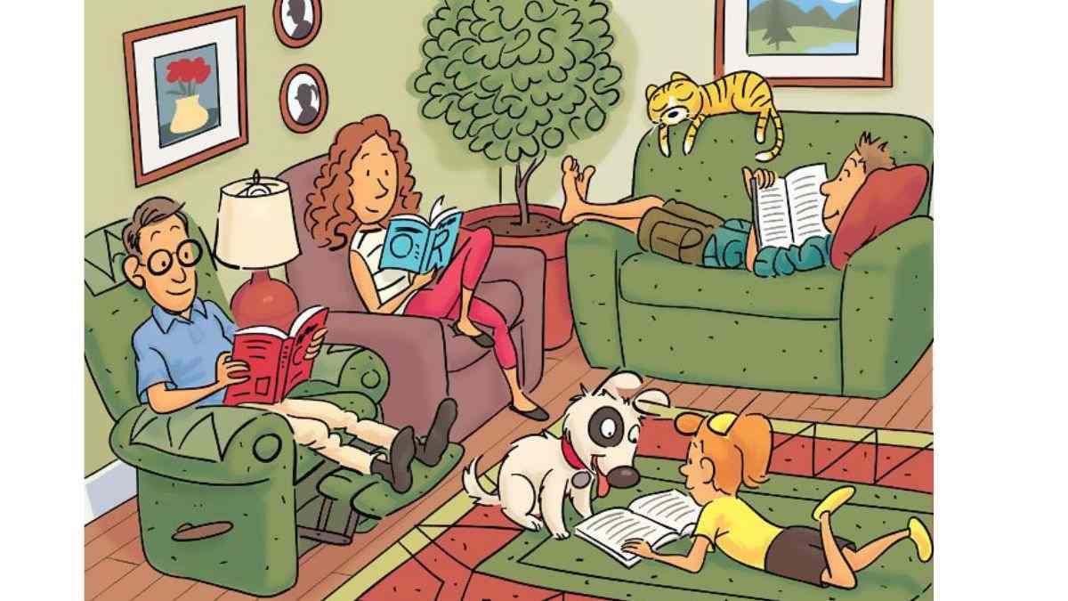 Can you spot all the six words in the family picture puzzle?