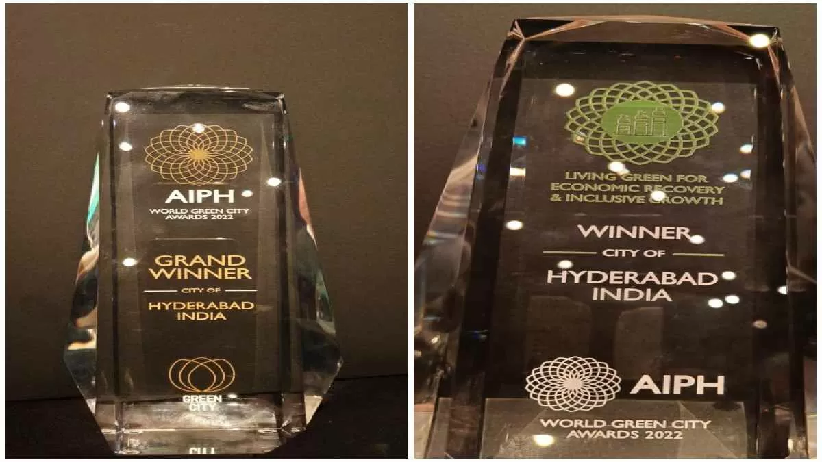 Hyderabad won the ‘World Green City Award” 2022.