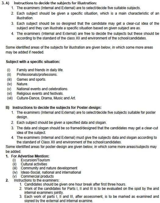 CBSE Class 12 Fine Arts syllabus 2022-23