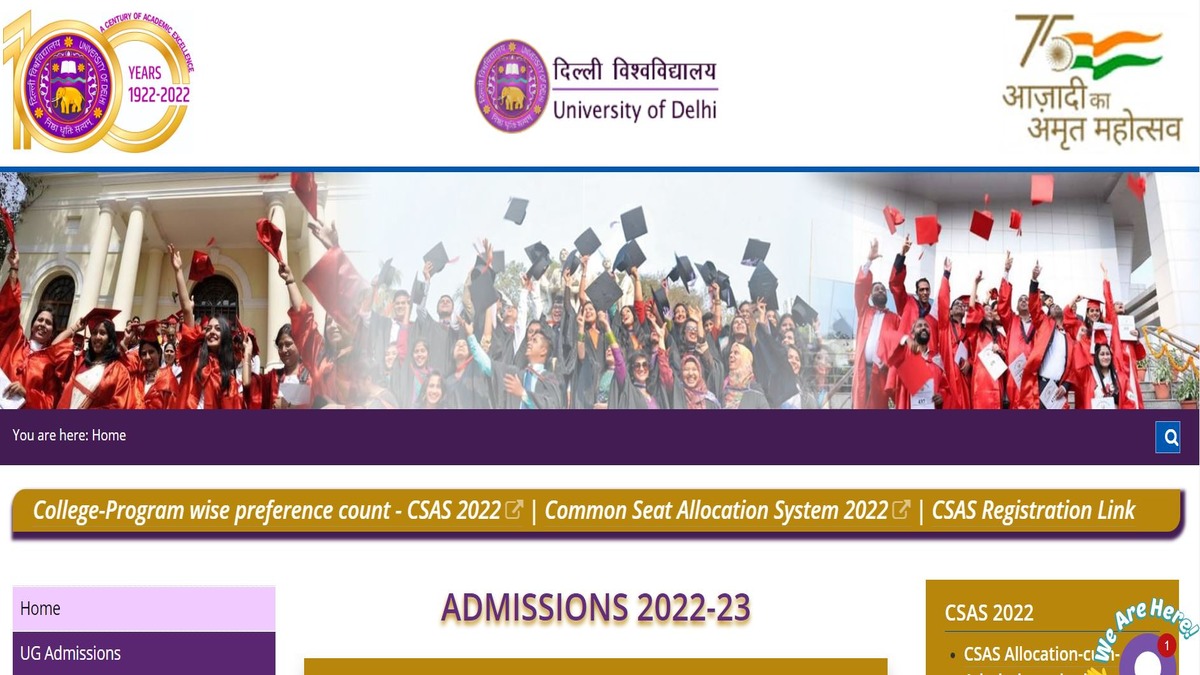 DU UG Admission 2022: Last Date To Accept Seats Against Delhi