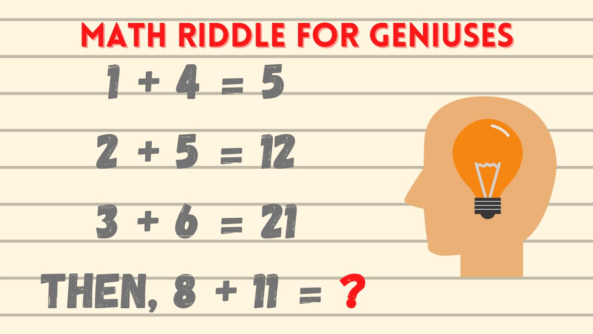 This Math Riddle Is Only For Geniuses To Solve The Majority Will Fail 