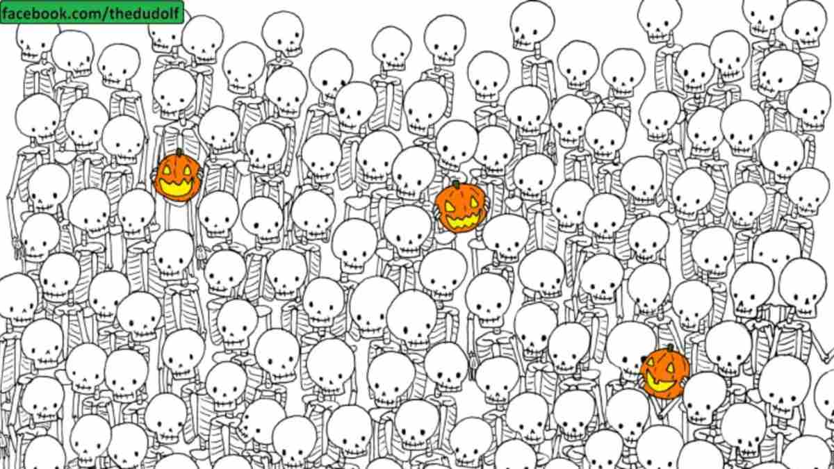 Spook Alert! Spot The Ghost Among The Fake Skeletons In This Brain Teaser.