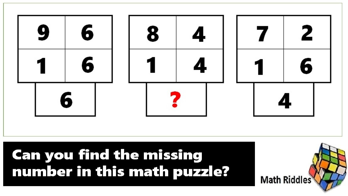 Math Riddles: Missing Numbers Series Puzzle for Genius