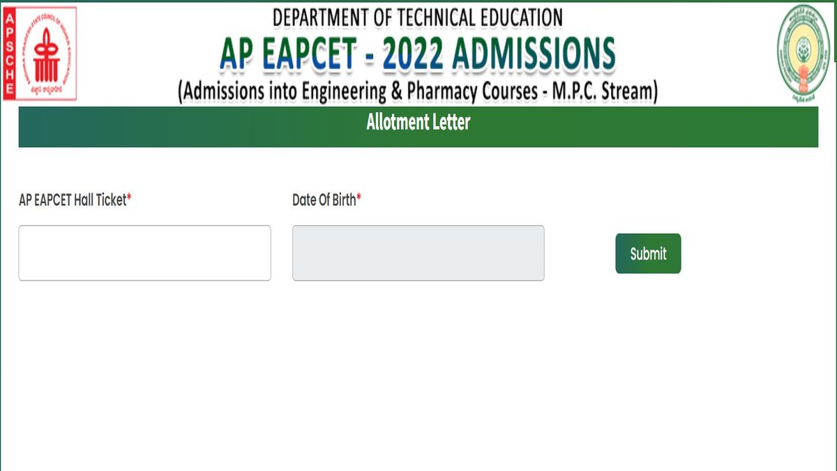 AP EAMCET Seat Allotment Result 2022 for Final Phase Declared at cets