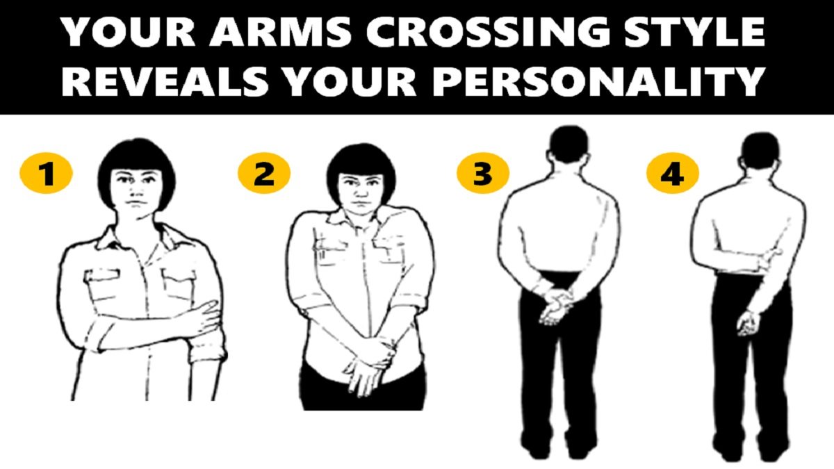 Crossing Arms Personality Test Way You Cross Your Arms Reveals Your   Arms Crossing Personality Test Compressed 