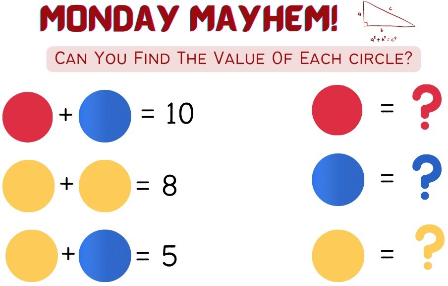 Math Riddle: Can You Find The Value Of Each Circle In This Viral Math ...