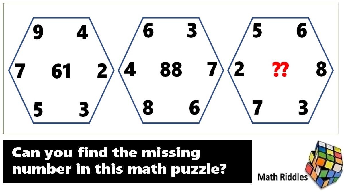 Math Riddles You Have 20 Seconds Each Find Missing Numbers