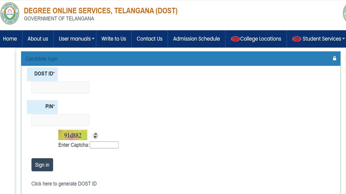 TS DOST Seat Allotment Result 2022 For Special Drive Releases