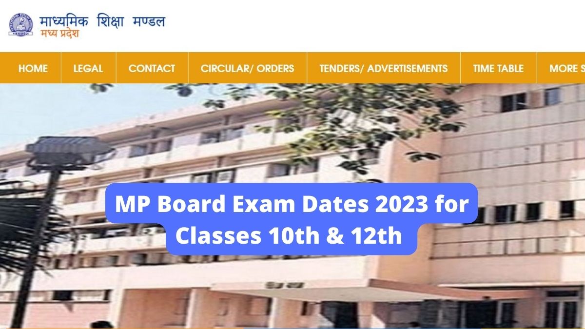 MPBSE Class 10, 12 Board Exam 2023 Dates
