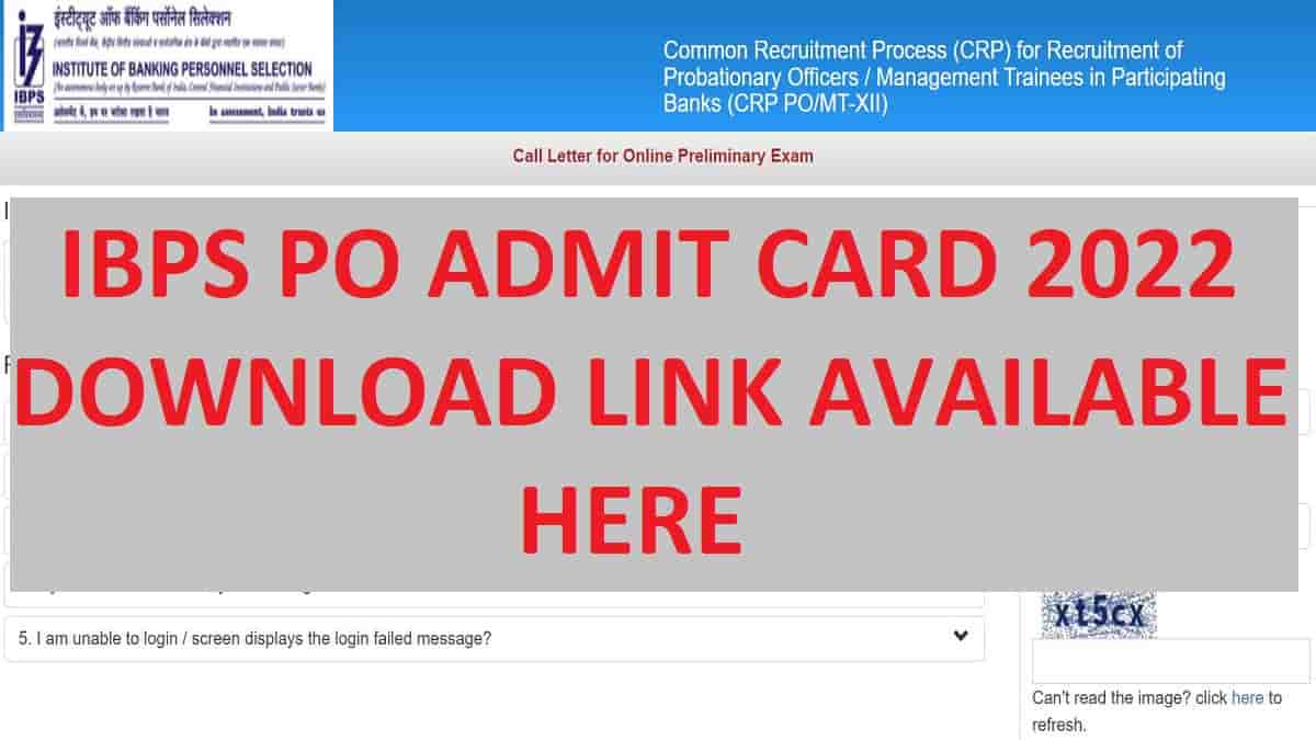 ibps-po-admit-card-2022-download-ibps-in-check-prelims-call-letter