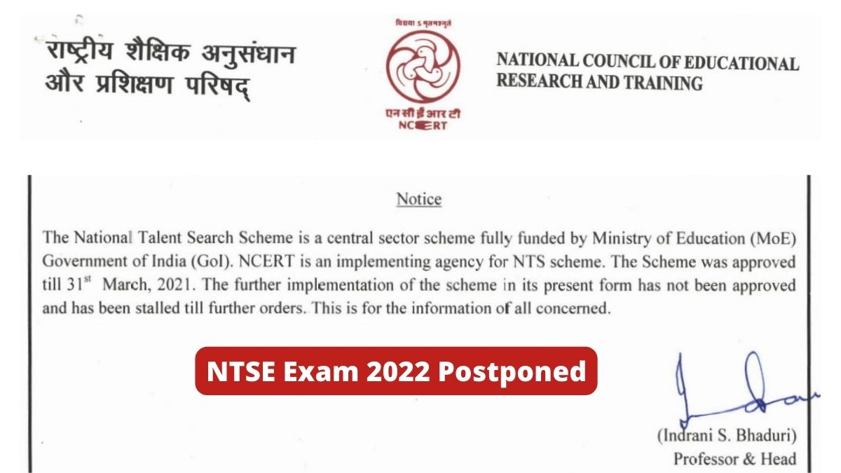 NTSE Exam 2022 (Postponed)