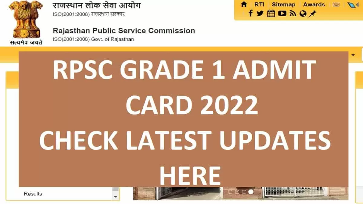 Download Rpsc Grade 1 Admit Card 2022 Rpsc Rajasthan Gov In Get Here Download Rpsc Grade 1 Admit Card 2022 Rpsc Rajasthan Gov In Get Here